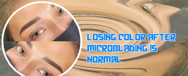 Faded microblading after 2 years